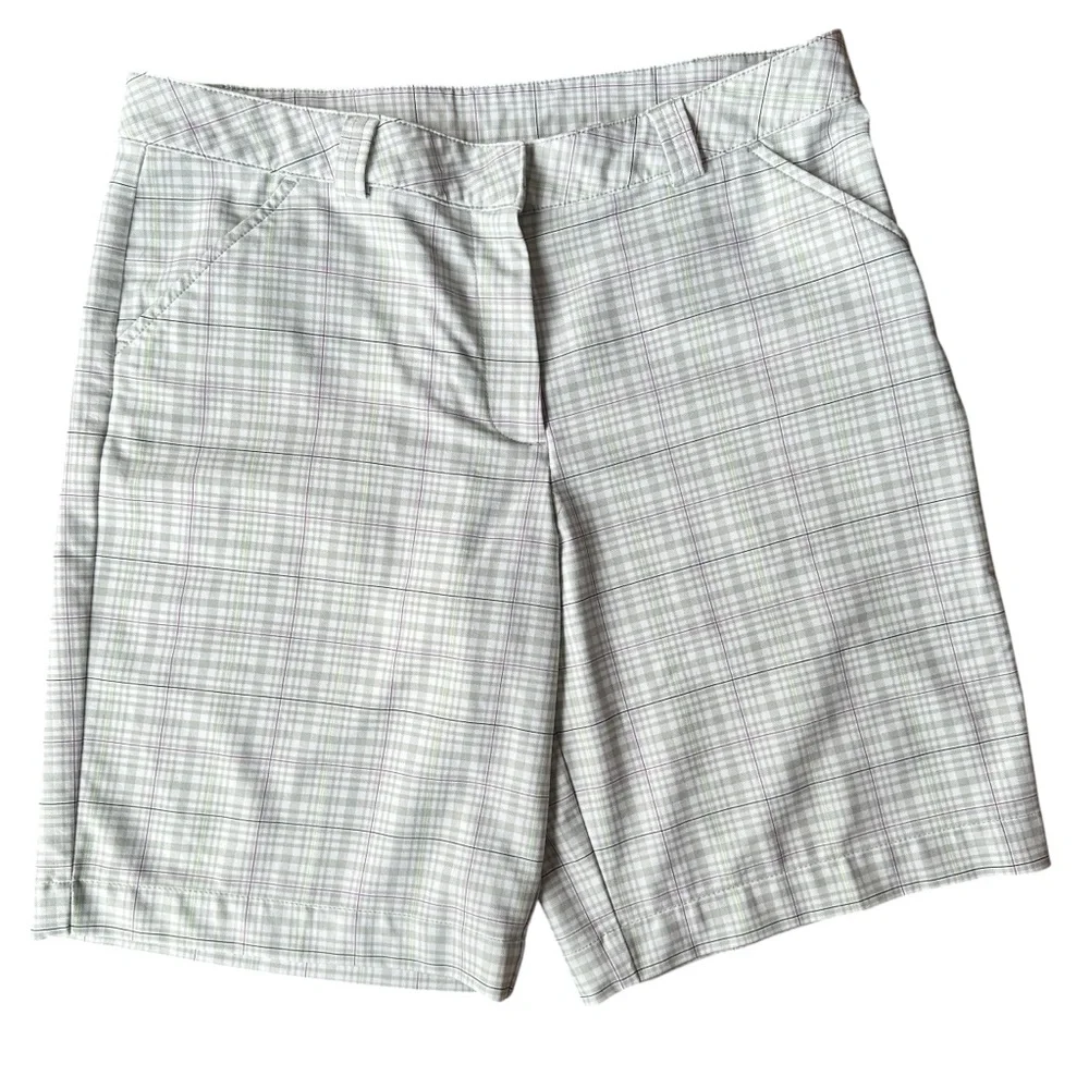 Tommy Armour Plaid Golf Shorts Sz 10 Dri-Logic Stretch NWOT No Flaws